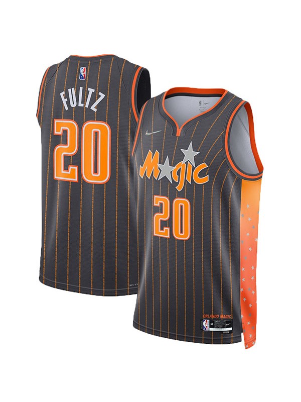 Orlando Magic 20 Markelle Fultz maillot hommes ville uniforme de basket-ball swingman noir édition limitée chemise 2022