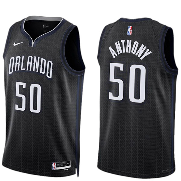 Orlando Magic Anthony maillot homme ville 50 déclaration uniforme de basket-ball swingman édition limitée chemise noire 2023