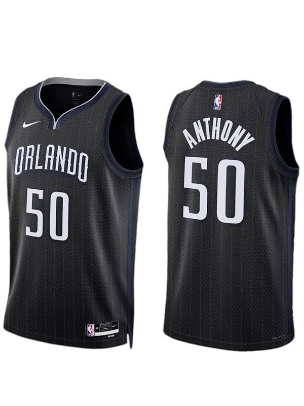 Orlando Magic Anthony maillot homme ville 50 déclaration uniforme de basket-ball swingman édition limitée chemise noire 2023