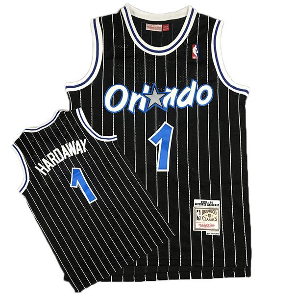 Orlando Magic Hardaway 1 nba basketball swingman retro jersey black limited edition shirt