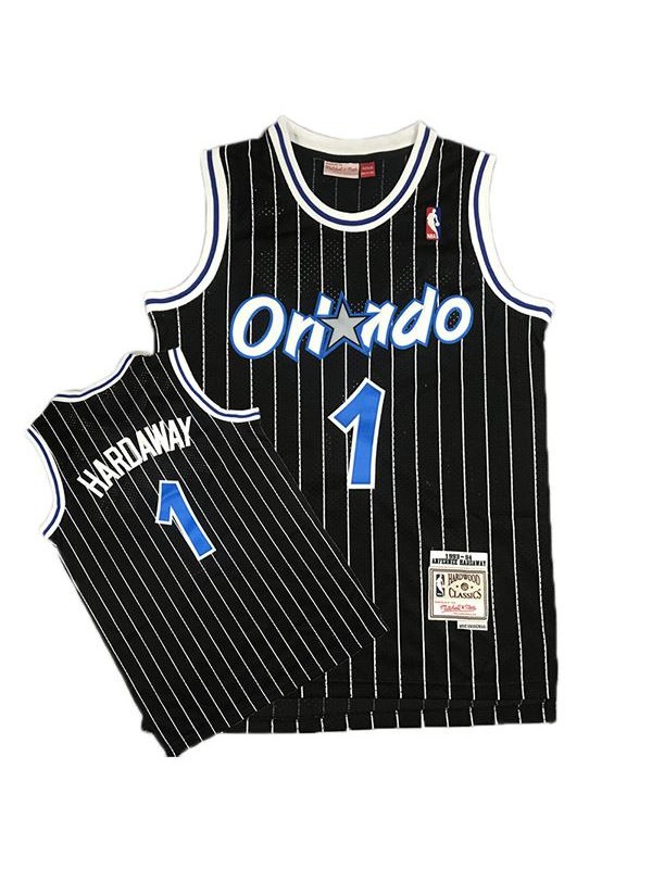 Orlando Magic Hardaway 1 nba basketball swingman retro jersey black limited edition shirt