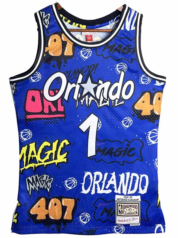 Orlando Magic Hardaway jersey men's basketball swingman retro uniform blue limited edition shirt 1994-1995