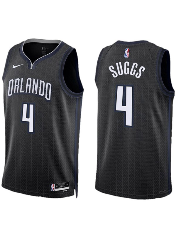 Orlando Magic Jalen Suggs maillot homme ville 4 déclaration uniforme de basket-ball swingman édition limitée chemise noire 2023