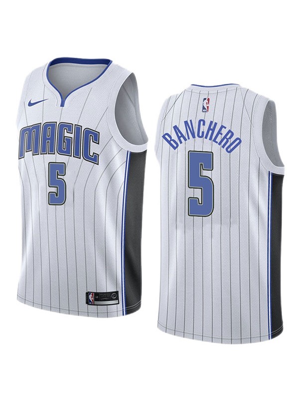 Orlando Magic Paolo Banchero maillot homme ville 5 déclaration uniforme de basket-ball swingman édition limitée chemise blanche 2023