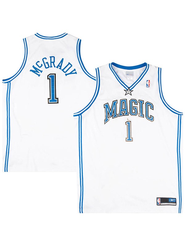 Orlando Magic Tracy McGrady 1 maillot rétro basket-ball de ville pour hommes uniforme blanc swingman chemise en édition limitée 2003-2004