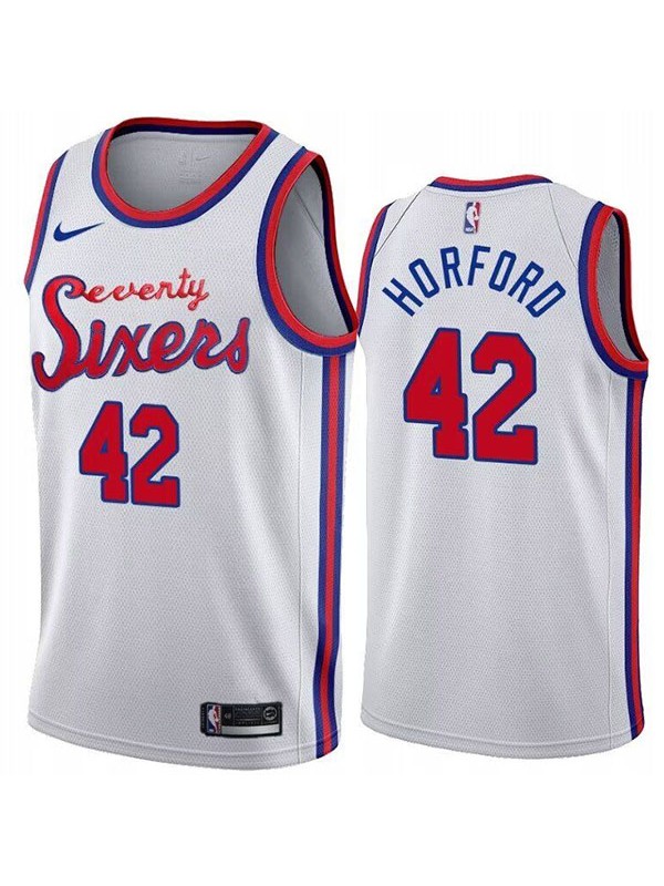 Philadelphia 76ers Al Horford 42 jersey men's white the city basketball uniform swingman limited edition vest