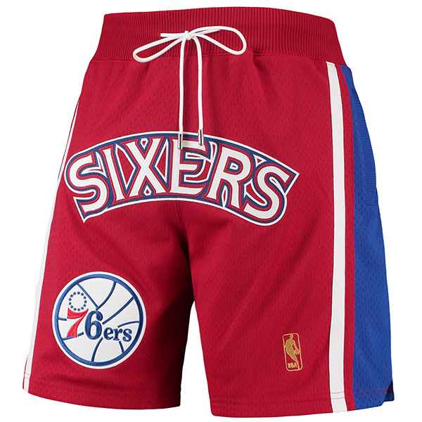 Philadelphia 76ers hardwood retro edition maillot homme mitchell ness rouge roya short de basket 1996-1997