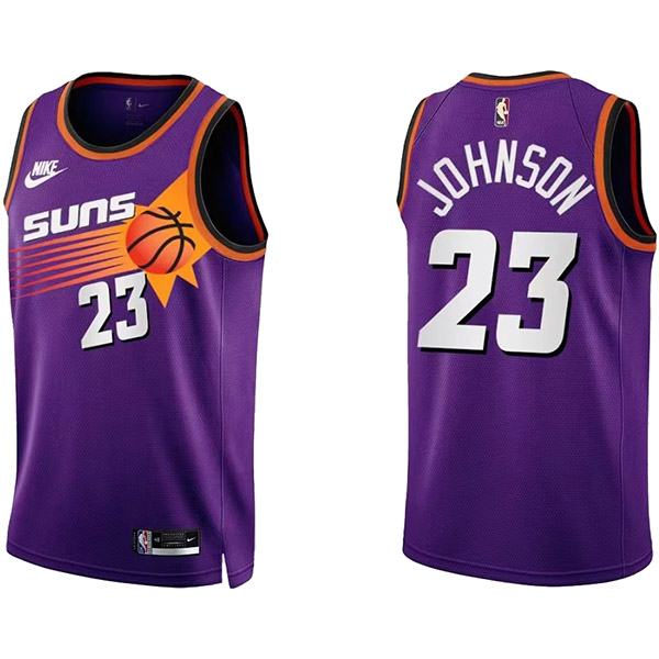 Phoenix Suns 23 Johnson maillot uniforme de basket-ball violet swingman kit édition limitée 2022-2023