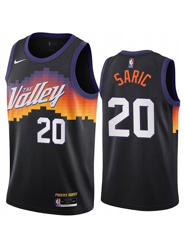 Phoenix suns Saric jersey 20 valley city black uniform men's basketball shirt swingman vest 2023