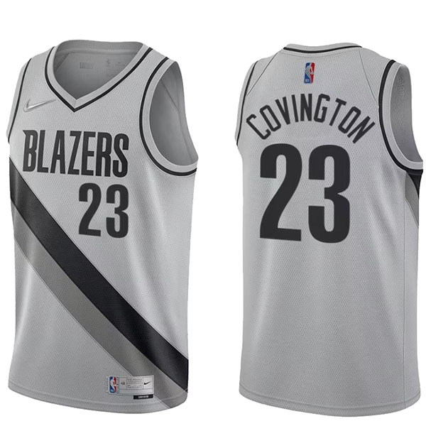 Portland Trail Blazers city edition swingman jersey 23 Covington men's gray basketball uniform limited shirt 2023