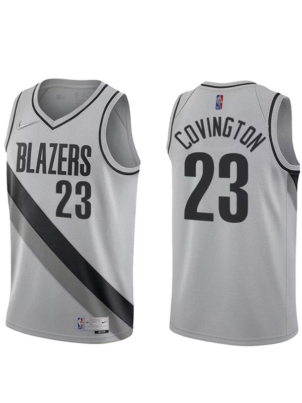 Portland Trail Blazers city edition swingman jersey 23 Covington men's gray basketball uniform limited shirt 2023