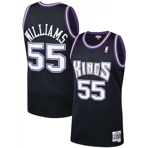 Sacramento Kings Jason Williams 55 rétro déclaration édition swingman maillot de basket-ball noir édition limitée gilet