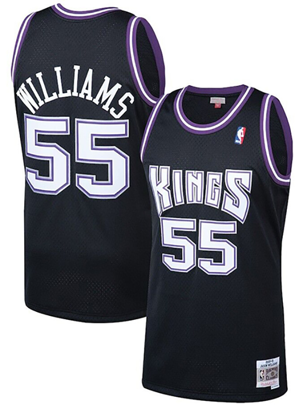 Sacramento Kings Jason Williams 55 rétro déclaration édition swingman maillot de basket-ball noir édition limitée gilet