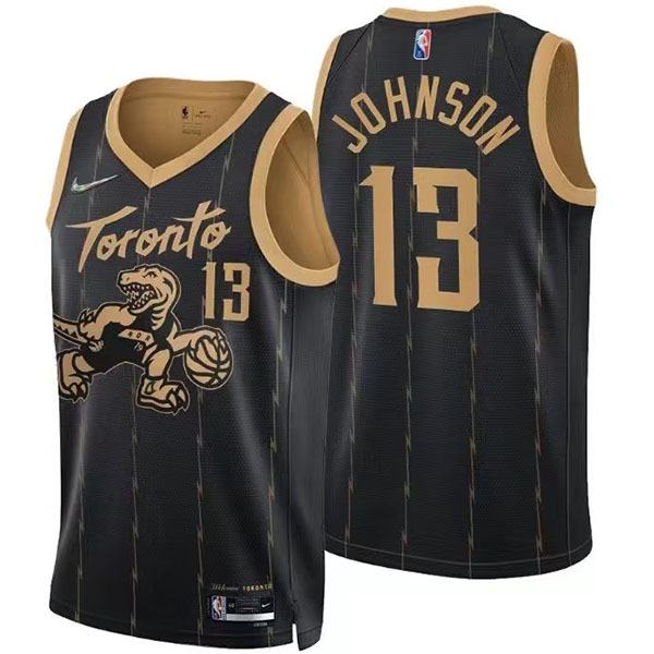 Toronto Raptors 13 Johnson jersey black basketball uniform swingman kit limited edition shirt 2022-2023