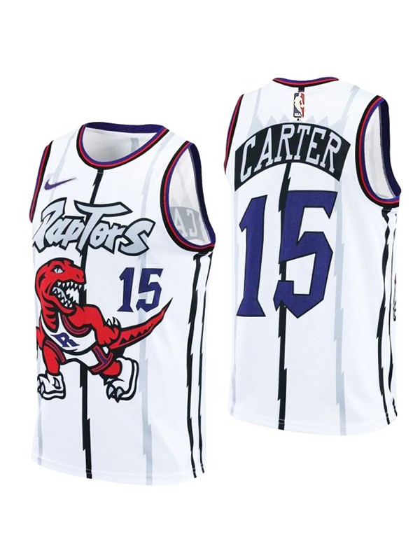 Toronto Raptors 15 Anthony Carter maillot de basket-ball uniforme swingman kit classique édition limitée chemise blanche 2022