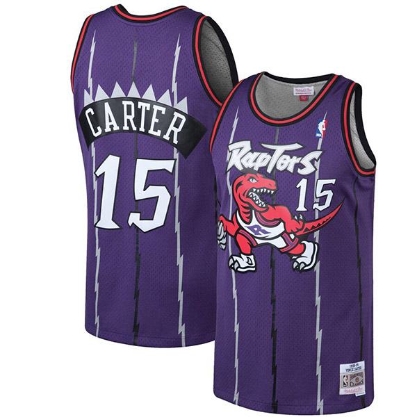 Toronto Raptors 15 Vincent Lamar Carter men's throwback swingman jersey purple basketball swingman vest 1998-1999