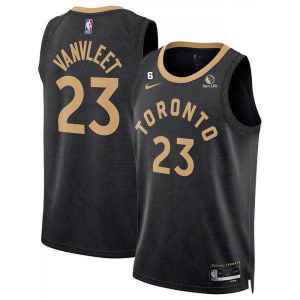 Toronto Raptors 23 Vanvleet maillot uniforme de basket-ball noir pour hommes kit swingman chemise édition limitée 2023