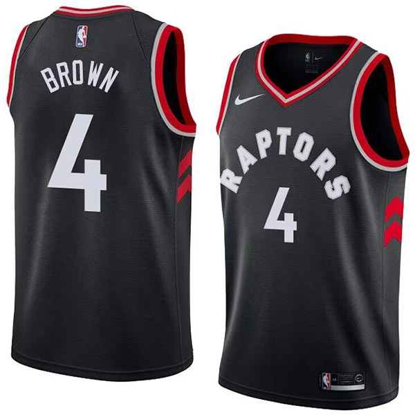 Toronto Raptors city edition swingman jersey men's Lorenzo Brown 4 black basketball limited vest