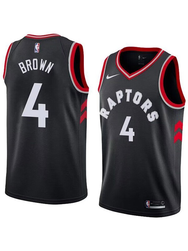 Toronto Raptors city edition swingman jersey men's Lorenzo Brown 4 black basketball limited vest