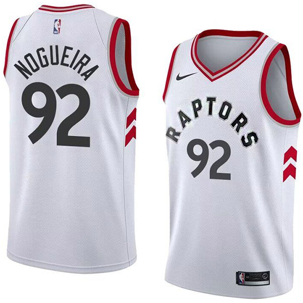 Toronto Raptors city edition swingman jersey men's Lucas Nogueira 92 white basketball limited vest