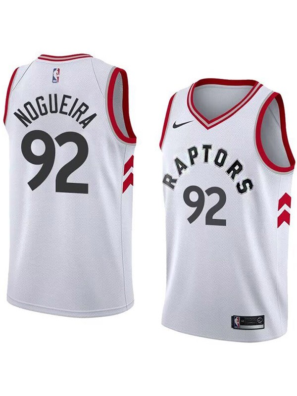 Toronto Raptors city edition swingman jersey men's Lucas Nogueira 92 white basketball limited vest