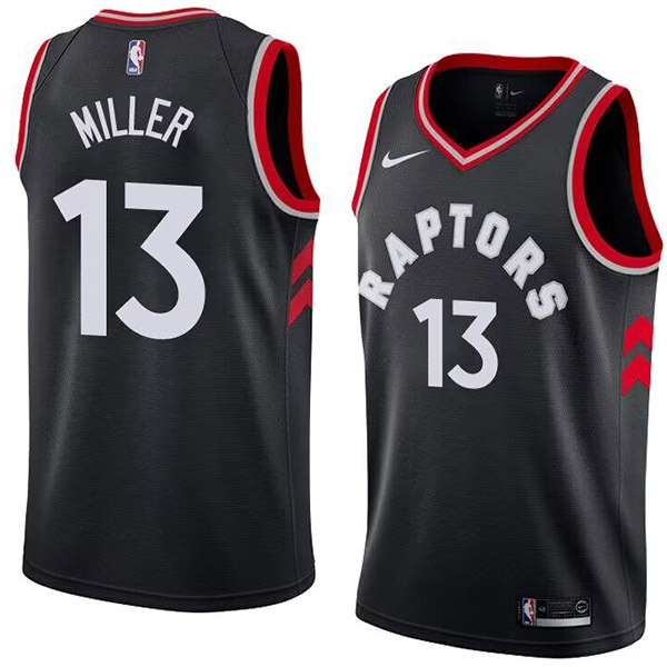 Toronto Raptors city edition swingman jersey men's Malcolm Miller 13 black basketball limited vest