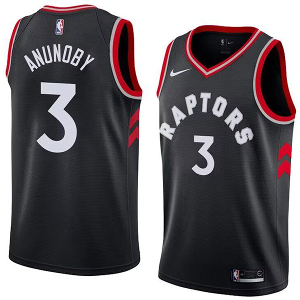 Toronto Raptors city edition swingman jersey men's OG Anunoby 3 black basketball limited vest