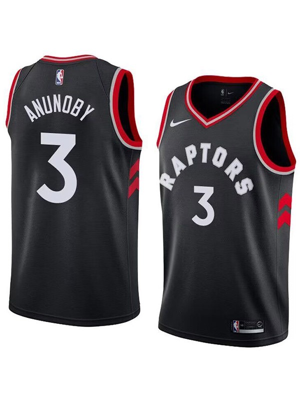 Toronto Raptors city edition swingman jersey men's OG Anunoby 3 black basketball limited vest