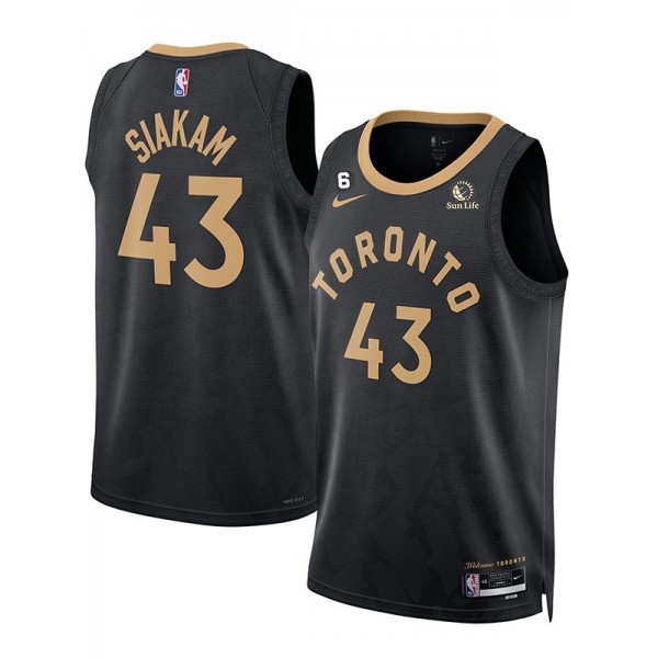 Toronto Raptors Maillot Siakam des pour hommes uniforme de basket-ball noir 43 kit Swingman chemise en édition limitée 2023