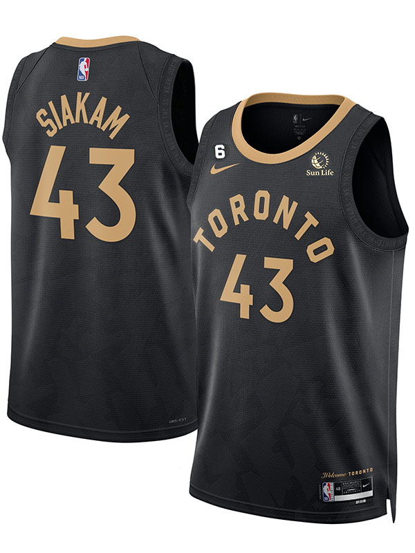 Toronto Raptors Maillot Siakam des pour hommes uniforme de basket-ball noir 43 kit Swingman chemise en édition limitée 2023