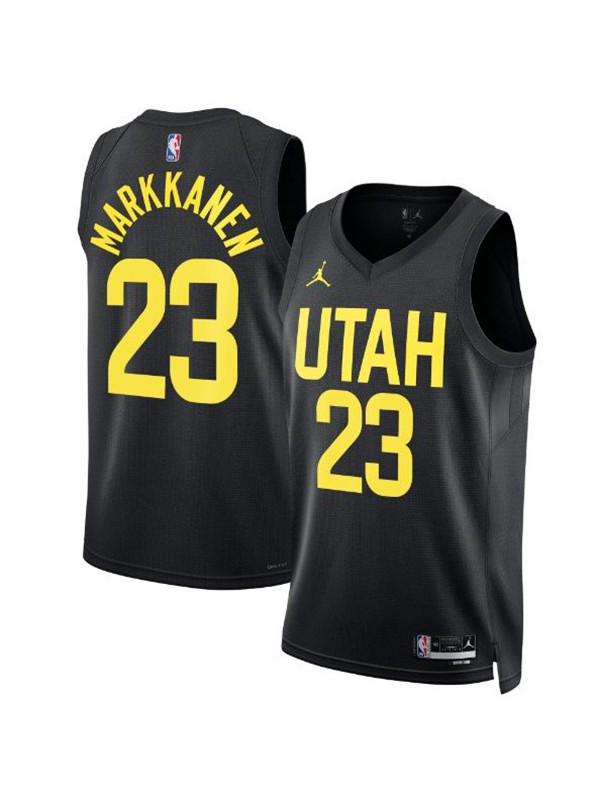 Utah Jazz association edition swingman jersey Men's black 23 jordan Lauri Markkanen uniform kit limited shirt 2022-2023