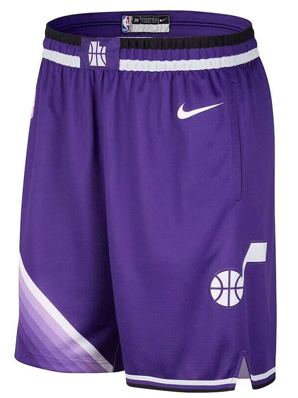 Utah Jazz maillot édition ville short de basket-ball Icon swingman pour hommes kit violet