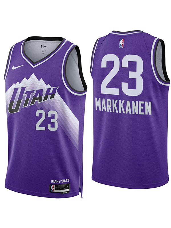 Utah Jazz Donovan Mitchell 23 maillot swingman violet basket-ball pour hommes édition limitée gilet dri-fit 2024