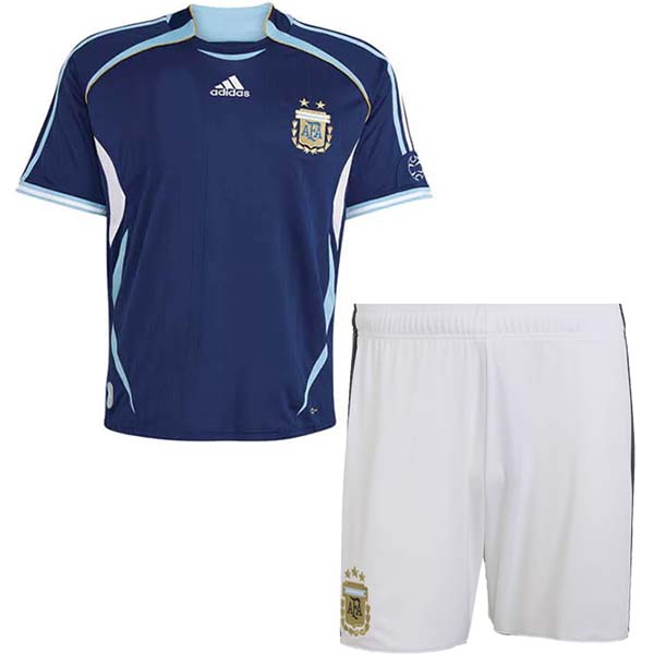Argentina away kids kit children retro jersey 2006