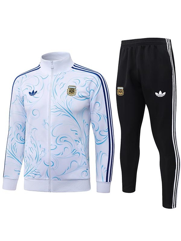 Argentina jacket mens white balck training tracksuit 2026-2027