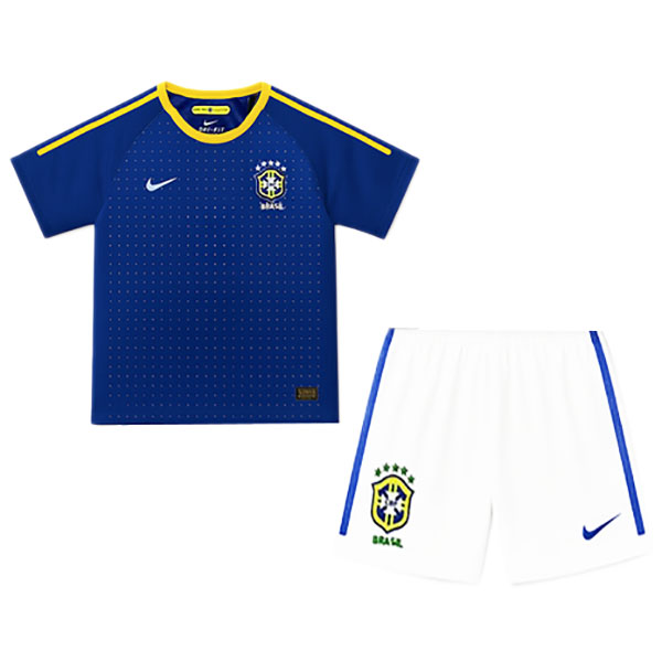 Brazil away kids kit children retro jersey 2010