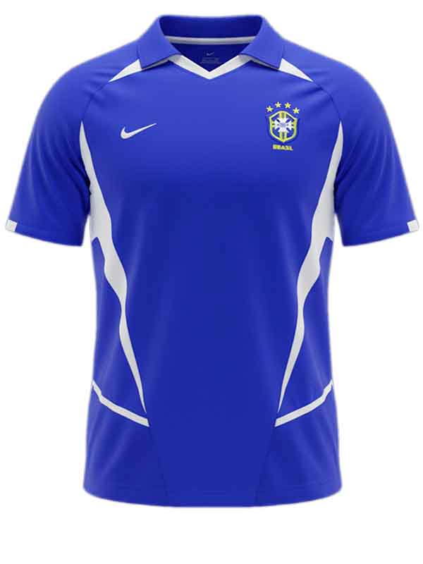 Brazil away retro jersey mens soccer shirt 2002