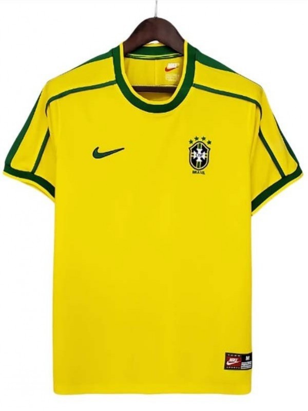 Brazil home jersey mens retro shirt 1998-2000