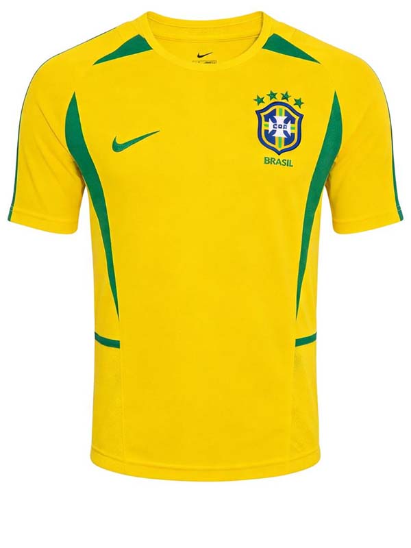 Brazil home jersey mens retro shirt 2002