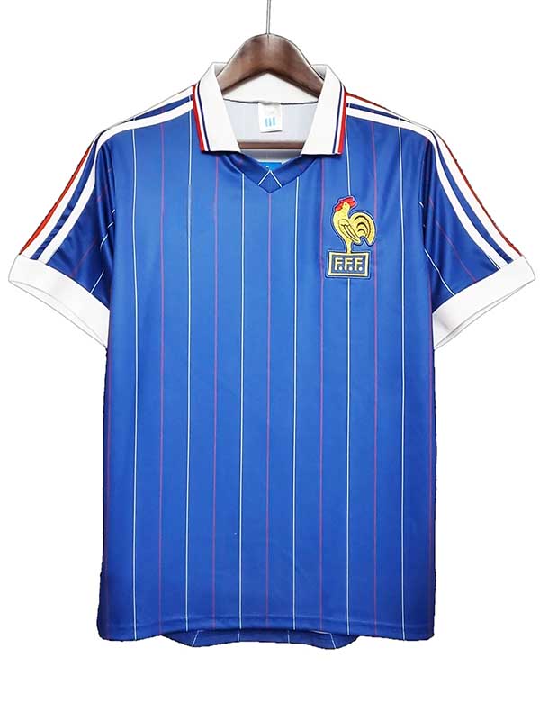 France home retro jersey mens soccer shirt 1982