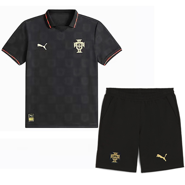 Portugal special edition kids kit childrens black jersey 2026 world cup
