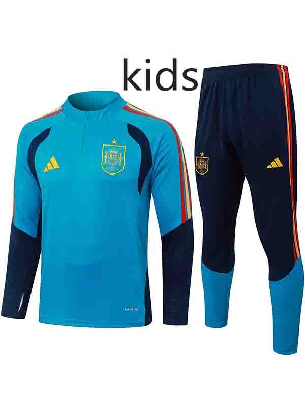 Spain kids tracksuit children blue training kit 2026-2027