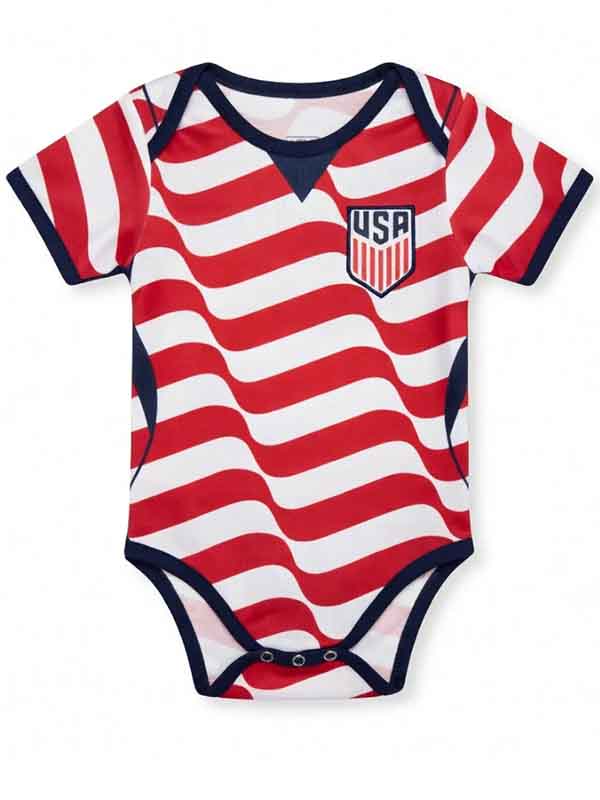 USA home baby onesies bodysuit jersey 2026 world cup