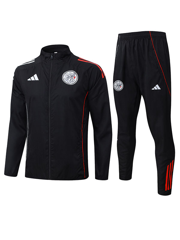 Ajx windbreaker jacket mens all black training tracksuit 2025-2026