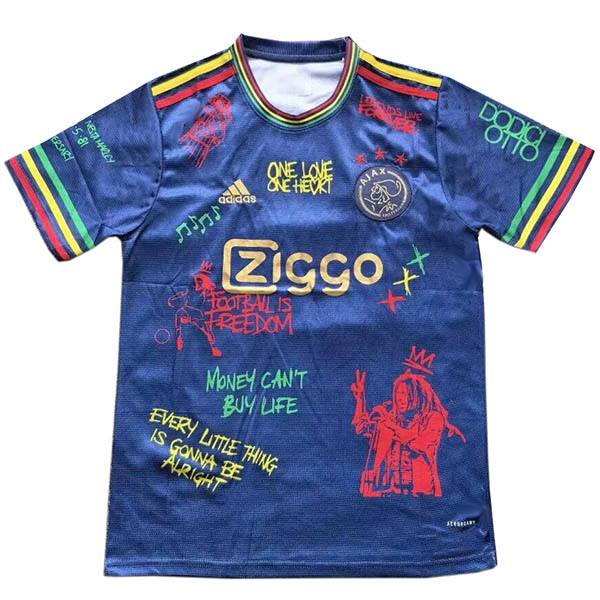 Ajx maillot de football Bob Marley bleu marine pour adulte ensemble de sport pour homme 2025-2026