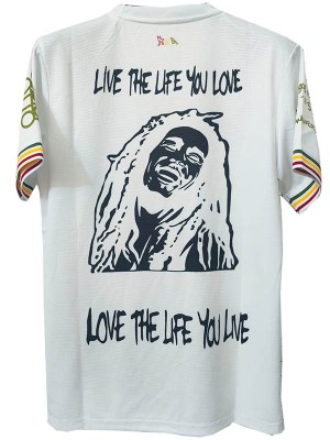 Ajx maillot de football bob marley spécial pour adulte blanc ensemble de football pour homme haut de sport 2025-2026
