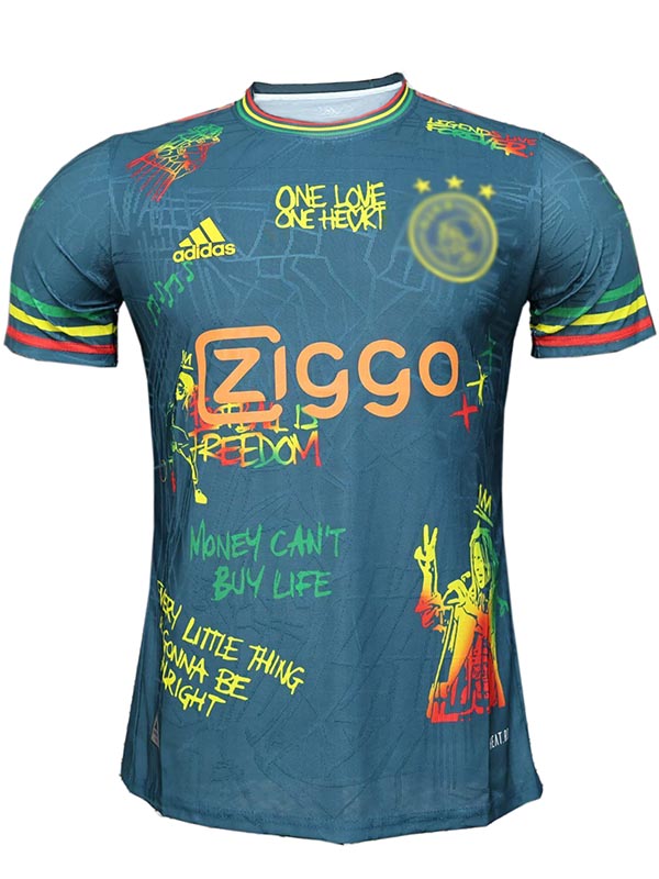 Ajx maillot de football édition spéciale bleu royal pour adulte tenue de sport verte pour homme haut 2025-2026