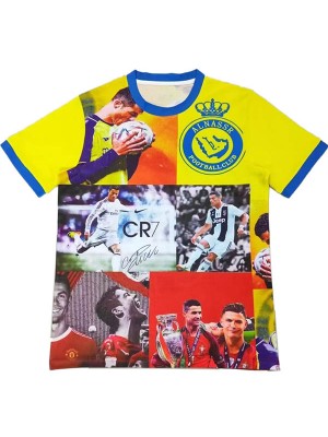 Al-Hilal C Ronaldo 7 maillot de football spécial pour adulte uniforme de football jaune pour hommes vêtements de sport haut de sport 2025-2026