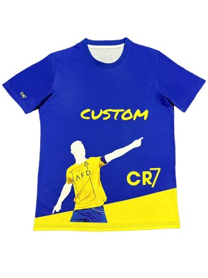 Al-Nassr C Ronaldo maillot de football pour adulte uniforme de football CR7 pour homme bleu 2025-2026