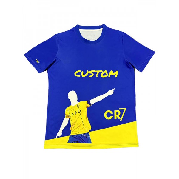 Al-Nassr C Ronaldo maillot de football pour adulte uniforme de football CR7 pour homme bleu 2025-2026